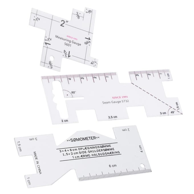 3 stuks Quilten Naad Liniaal Sjablonen Meetinstrument Kleermaker Naaien Stikken Gereedschap white