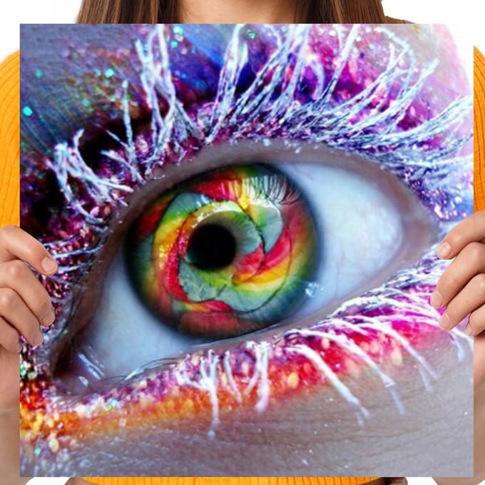Diamond Painting Kit 5D - Oog - 30x30cm