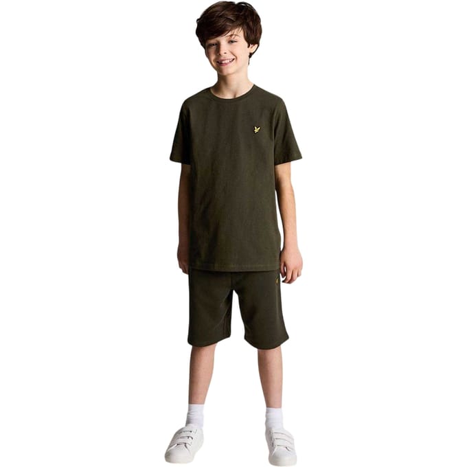 Lyle & Scott Jongens Shorts Met Geborduurd Logo (Olijf)