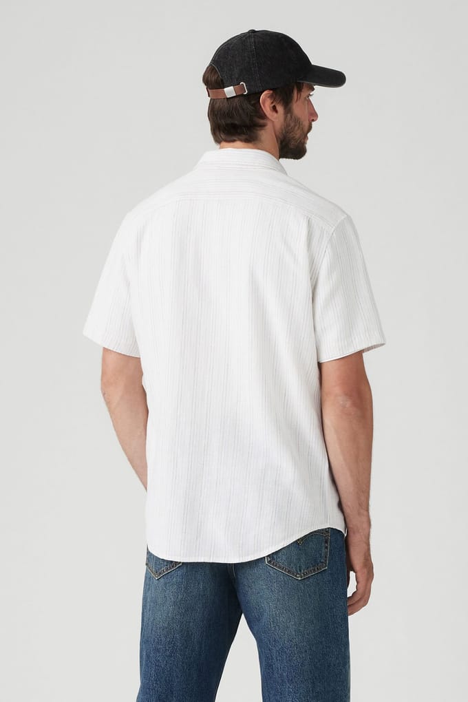 Levi's S/s Sunset 1 Pkt Standrd Carlin Stripe Größe: S | Casual hemden Outlet | Herren | Gelb