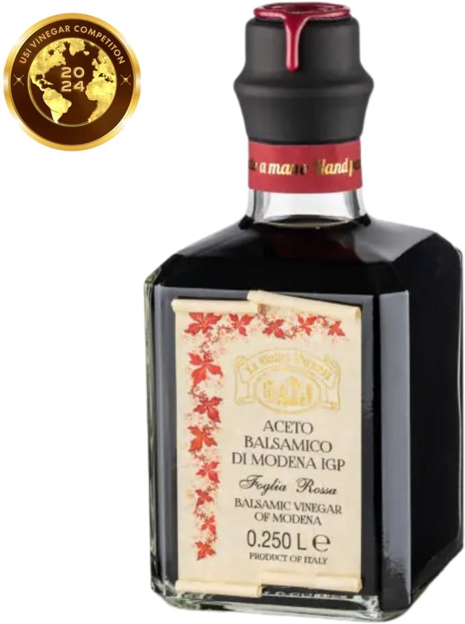 La Vecchia Dispensa - Balsamico Azijn Red Label – 250ml – Balsamico di Modena – Lage Dichtheid – P.G.I. Gecertificeerd