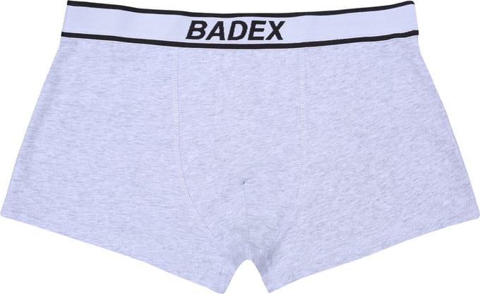 Grijze katoenen herenboxershort BADEX