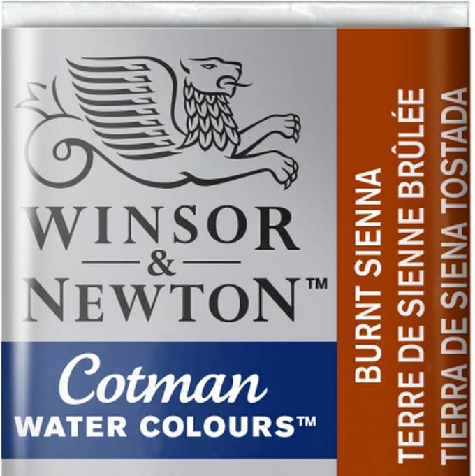 W&N Cotman Aquarelverf Half Napje Burnt Sienna