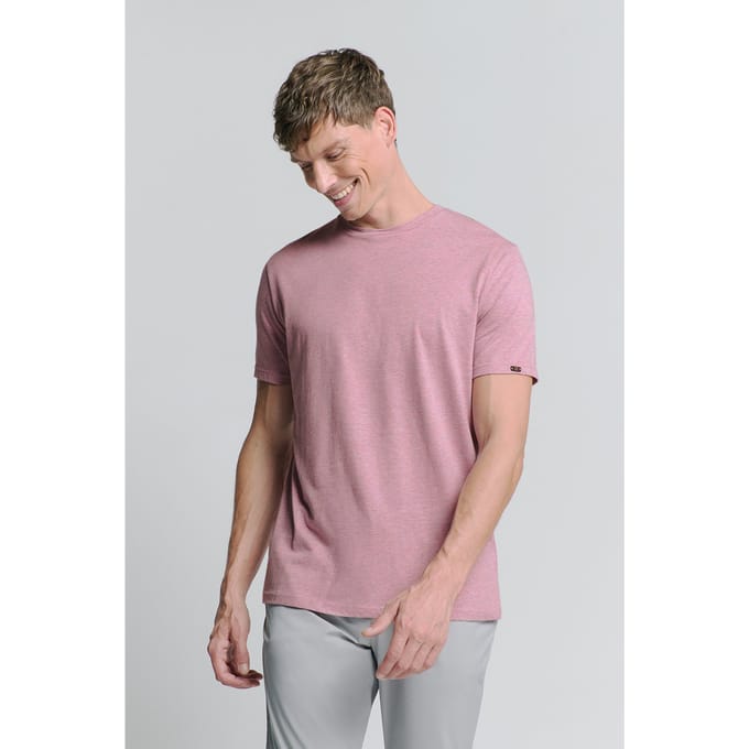 No Excess T-shirt crewneck melange mauve