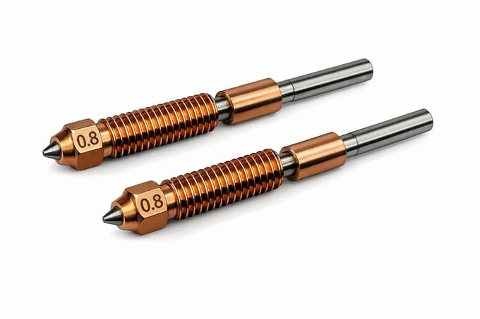 K1C Quick Swap Nozzle Set 2x 0.8mm Creality 1.75mm Quicks-Swap voor creality K1C, Ender 3 V3, Ender 3 V3 Plus