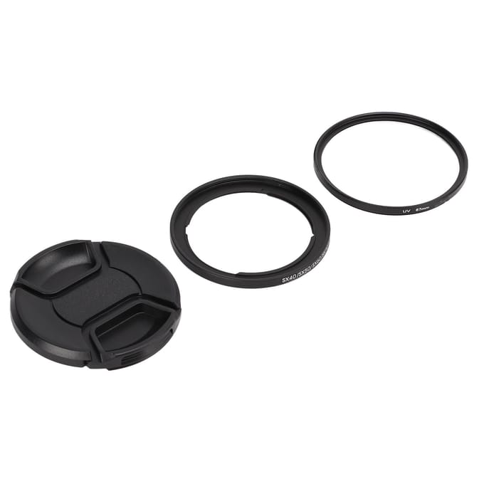 Beschermende 67mm UV Filter Filterring Lensdop Sets voor Canon SX40 Serie Camera black
