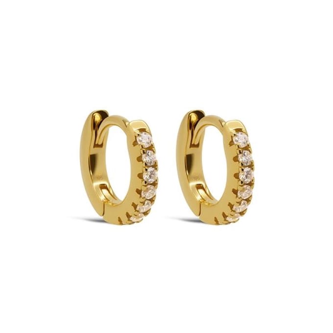 Karma Oorringen Hoop Zirkonia 10mm Goudkleurig