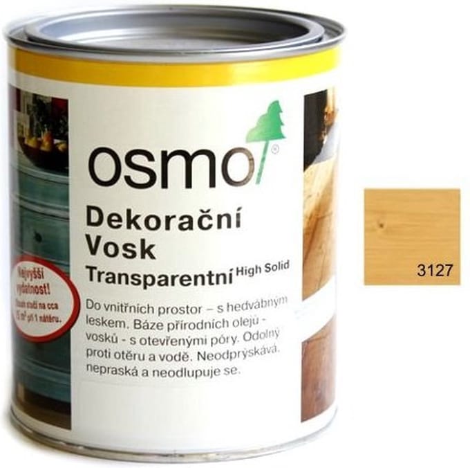 Osmo Decorwas - Transparant High Solid - Zijdeglans - 3127 Savanne - Houtbescherming - 750ml