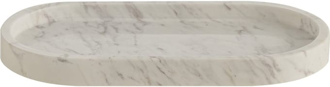 Ovale Marmeren Serveerplank & Plateau Wit