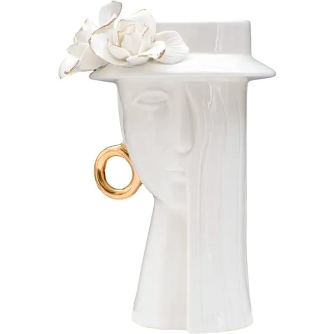 Vaas Mauro Ferretti Woman Elegant Porcellana