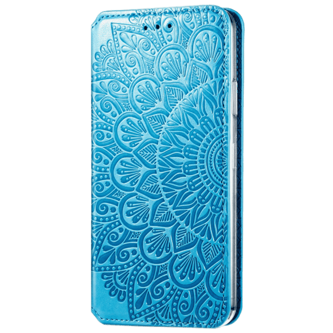 Mocaa iPhone 12 Pro Max Magnetic Mandala Wallet Blauw