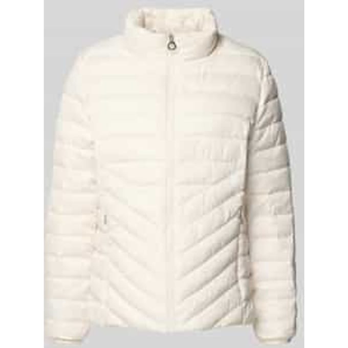 Slim fit gewatteerd jack met opstaande kraag