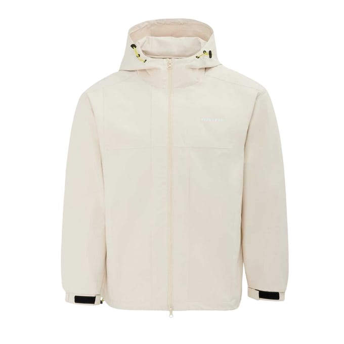 Firetrap Heren Lichtgewicht Jas met Capuchon (Beige)