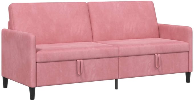 vidaXL - Sofa - met - Opbergruimte - Roze - 192 - x - 78 - x - 87 - cm - Polyester