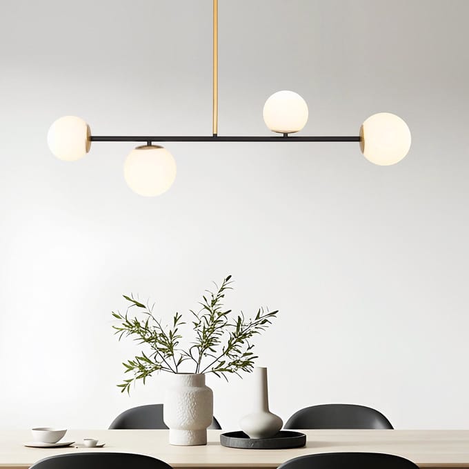 LumenXL Design hanglamp Davy, 4-lichts - melkwit