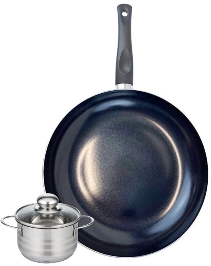 Set van 1 Koekenpan 32 cm en 1 braadpan 14 cm Elo Prima Brillant