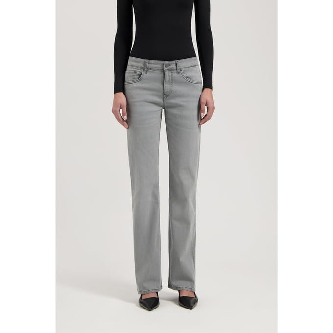 Mud Jeans Carry Mid Straight Light Grey Taglia: W30L34 | Jeans straight fit Outlet | Donna | Grigio