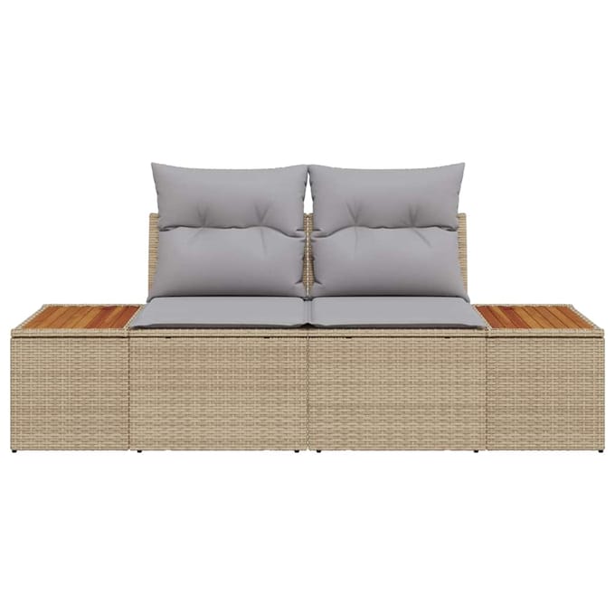 vidaXL - Tuin - Sofa - Beige - 184 - x - 62 - x - 85cm - poly - rattan