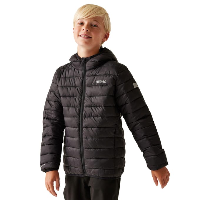 Regatta Marizion gewatteerde jas met capuchon voor kinderen/Kinderen (Zwart)