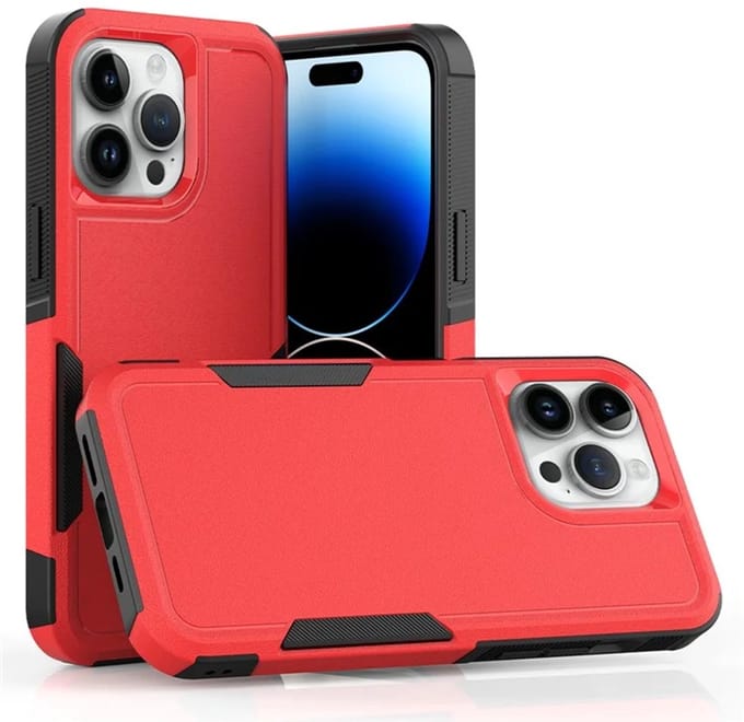 Cityhoesje – iPhone 15 Pro Max – Anti-drop – BackCover – Rood
