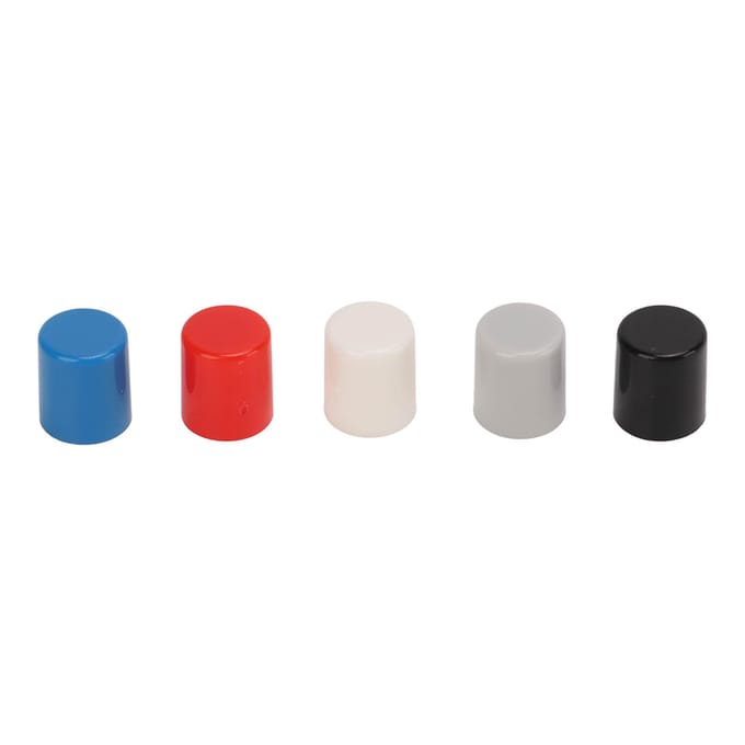 250 STUKS Drukknopkappen ABS Plastic 6-pins Stroom Zelfvergrendelende Schakelaarkappen Meerdere Kleuren