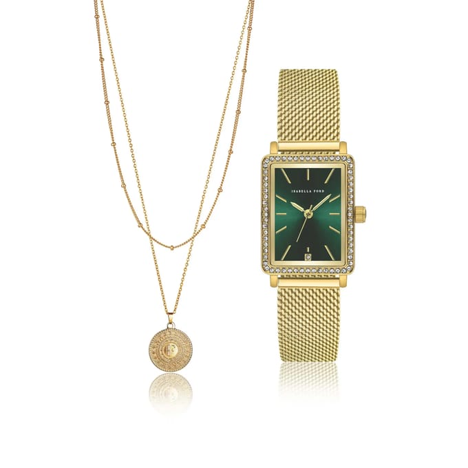 Vrouwenhorloge en ketting Isabella Ford Zélie