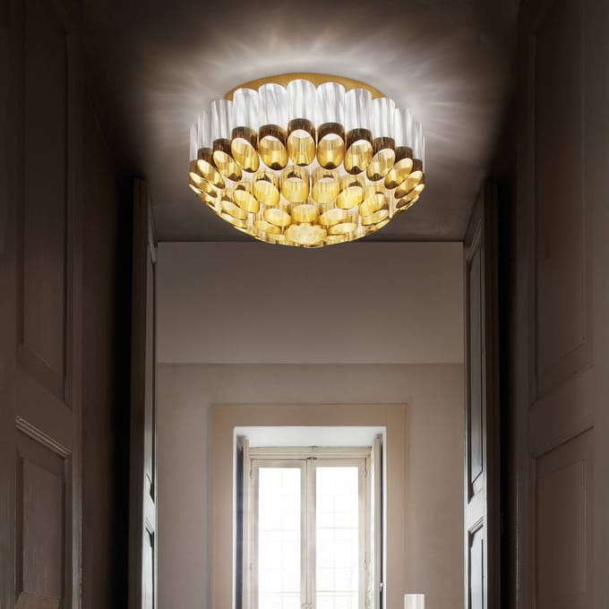 Slamp Odeon plafondlamp, goud, Ø 65 cm