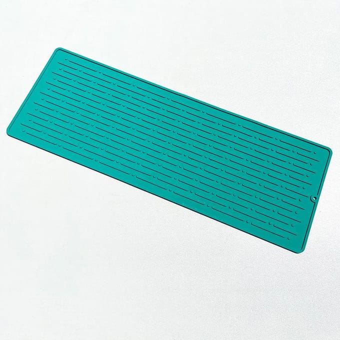 Tapis de séchage de vaisselle en Silicone, Protection résistante à la chaleur, tapis de lave-vaisselle, tapis d'évier pour la cuisine, accessoires de Table d'évier Small noir