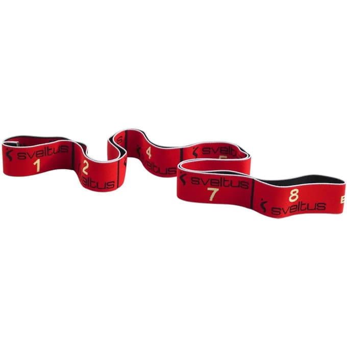 SVELTUS - Elastiband 10 Kg 90 Cm Rood + Poster