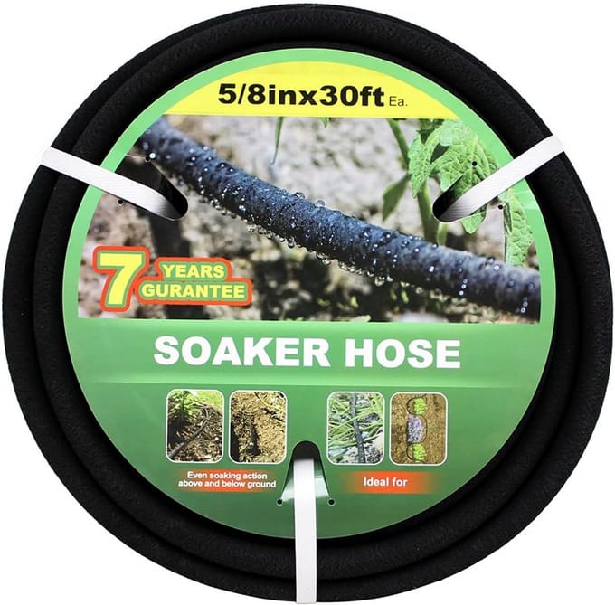 Soaker Hose 50ft - Waterbesparende Tuinslang voor Efficiënte Bewatering van Bloembedden