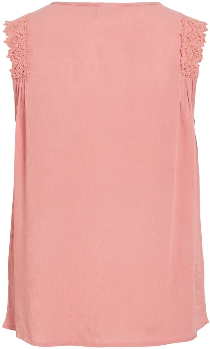 VILA - VILINDY O-NECK S/L TOP/PB - Dames - Blouses