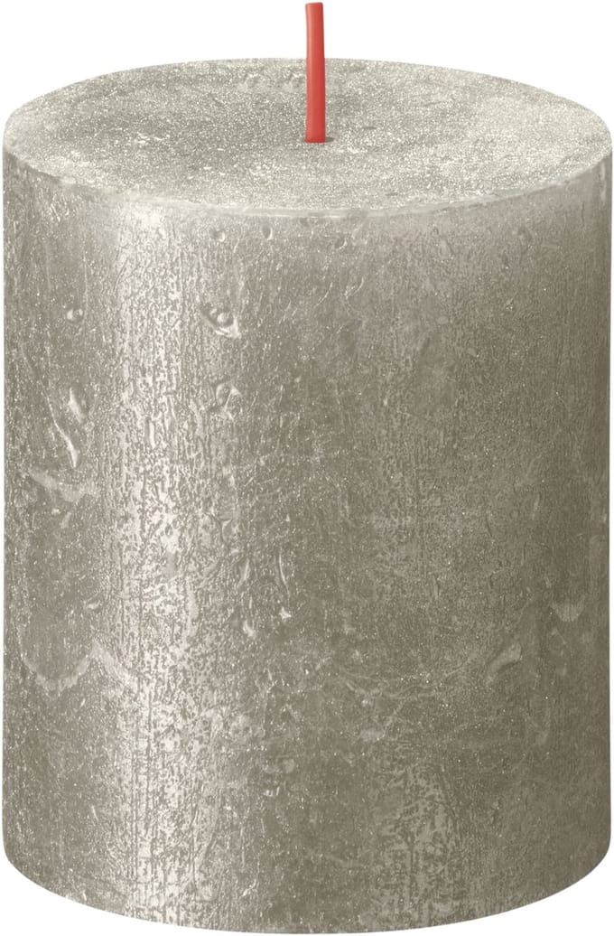 Bolsius Rustiek Stompkaars Hoogte 8 cm - Ø68 mm Shimmer Champagne
