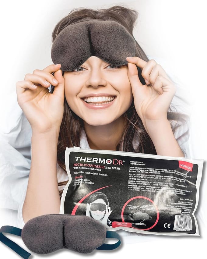 Verwarmd oogmasker voor droge ogen en vermoeide ogen - Magnetronwarmte voor ontspanning