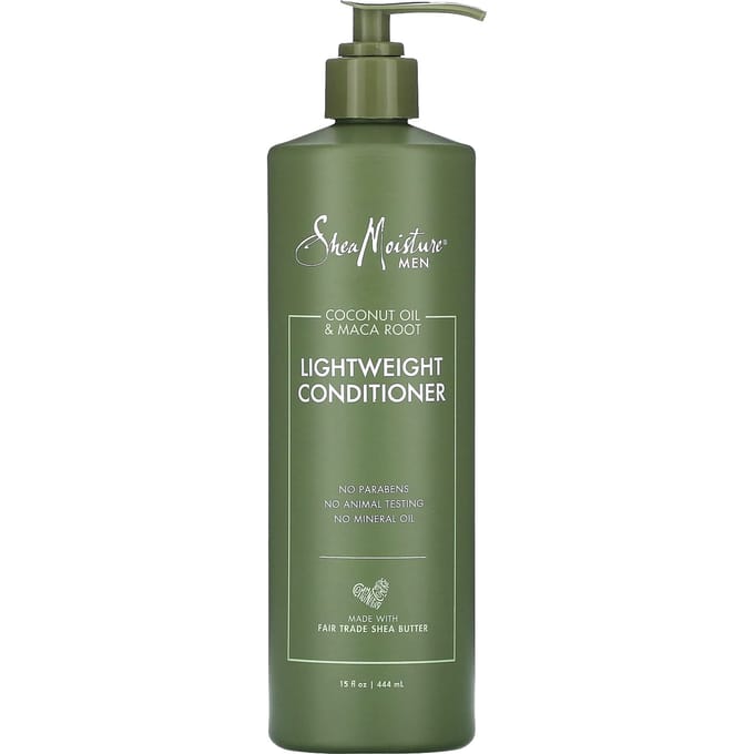 SheaMoisture, Men's, Lightweight Conditioner, Coconut Oil and Maca Root, 15 fl oz (444 ml) gray