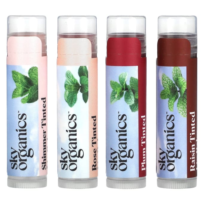 Gekleurde Lippenbalsem, met Bijenwas, 4 Balsems, 4,25G (0.15oz) Elk gray