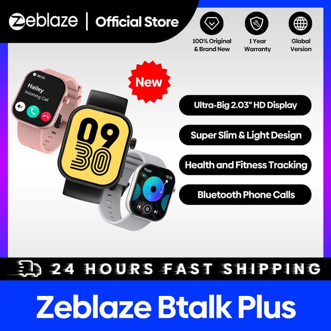 Zeblaze Smartwatch Btalk Plus Voor Android Ios-Telefoons Met Slaapmonitoring