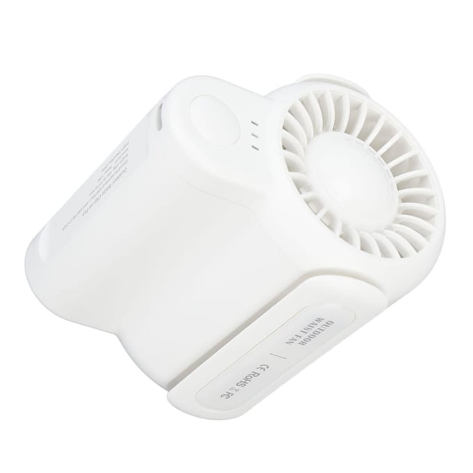 Taille Hangende Ventilator 4500mah Grote Capaciteit Instelbare Snelheid Draagbaar Krachtig Draagbaar Persoonlijk Riem white