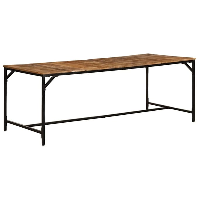 vidaXL - Eettafel - 200x100x75 - cm - massief - hout - ruw - mangohout