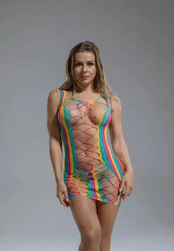 Cindylove - Visnet Jurkje - One size - Rainbow