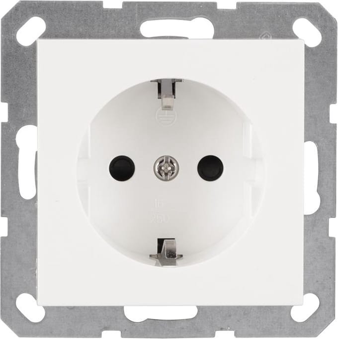 Q-Link Mql s-linbouw contactdoos polar wit 1-voudig randaarde