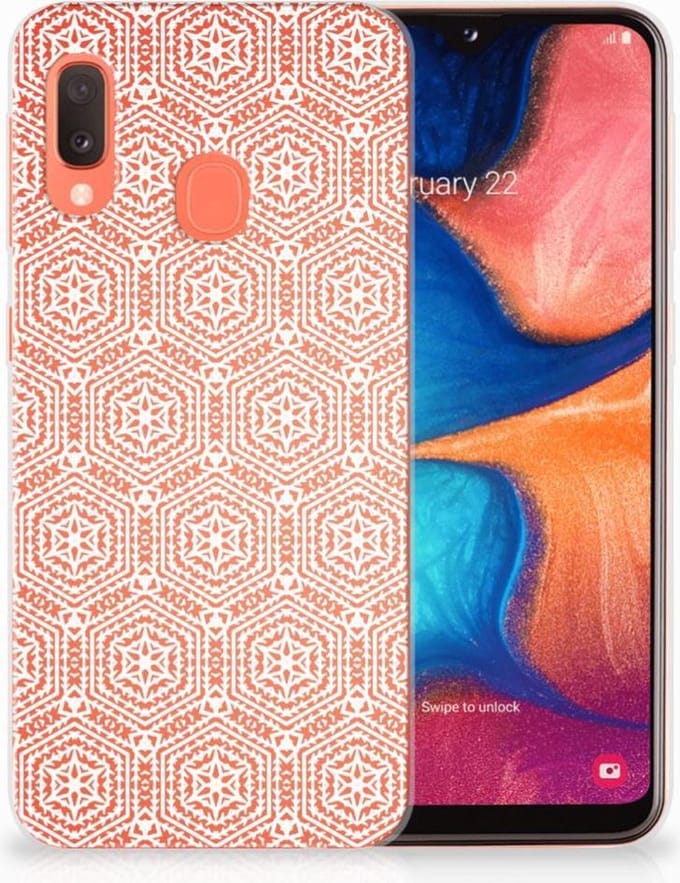 Samsung Galaxy A20e TPU bumper Pattern Orange