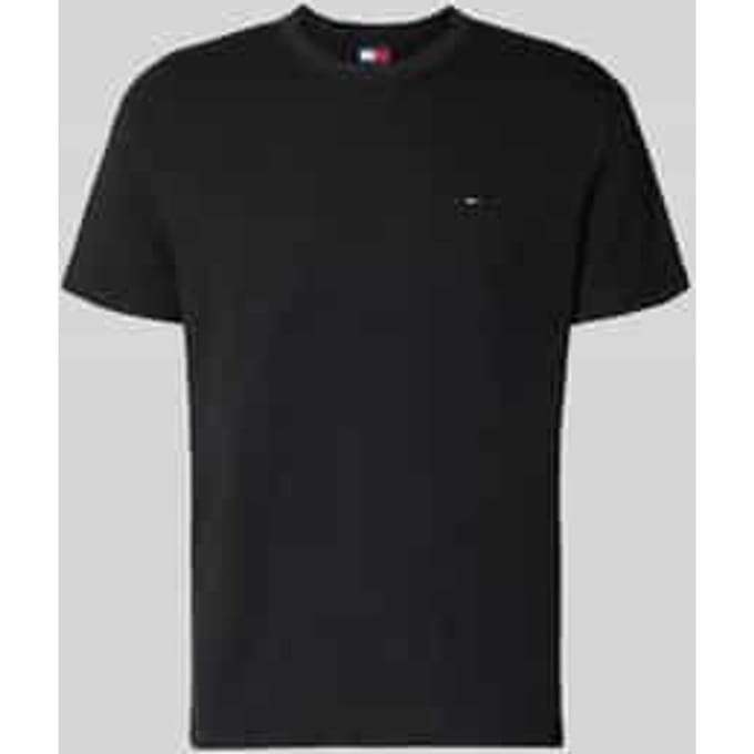 Tommy Hilfiger Tjm Regular Sflag Slub T-shirt Black Größe: M | Basic T-Shirts Outlet | Herren | Schwarz