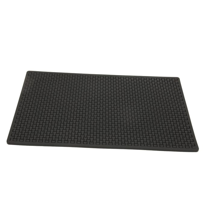 Antislip kappersmat, flexibele siliconen, waterdichte mat, organizer voor tondeuse en borstel black