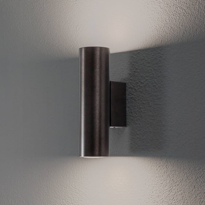 Argon Wandlamp Marion Plus, zwart, GU10, staal, hoogte 18 cm