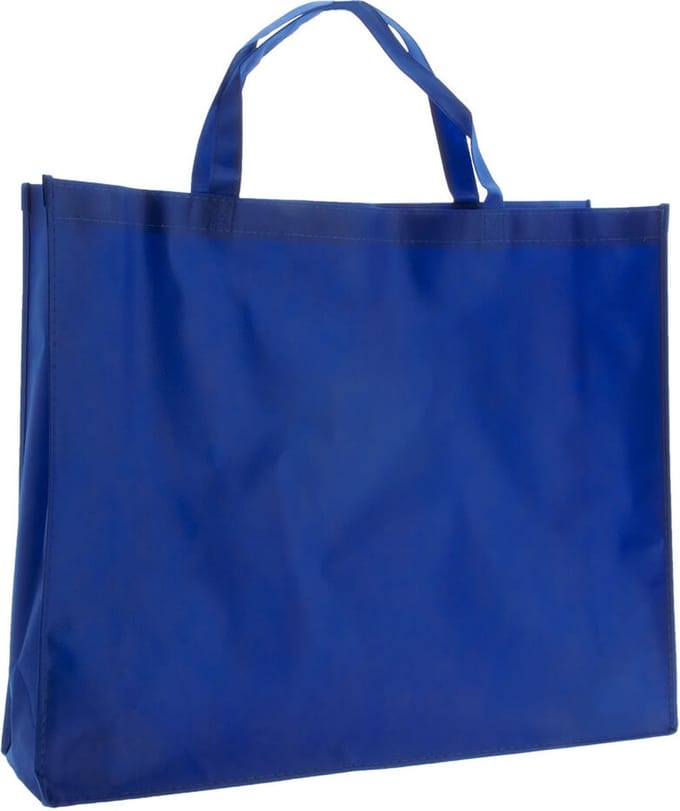 10x Shopper Dark Blue non woven 54x14x45cm