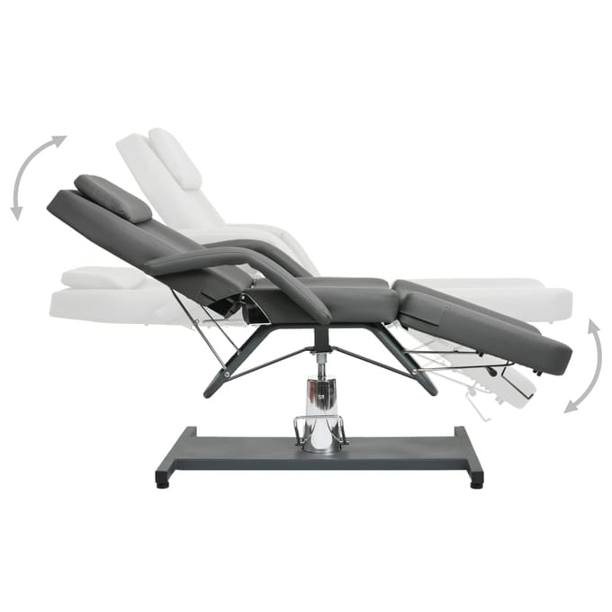 vidaXL - Massagetafel - 180x62x(87-112) - cm - grijs