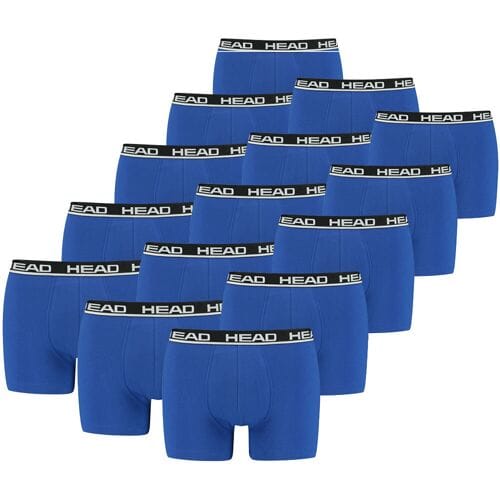 HEAD boxershorts Basic Blue/Black- 15-Pack Blauwe heren boxershorts - Maat M