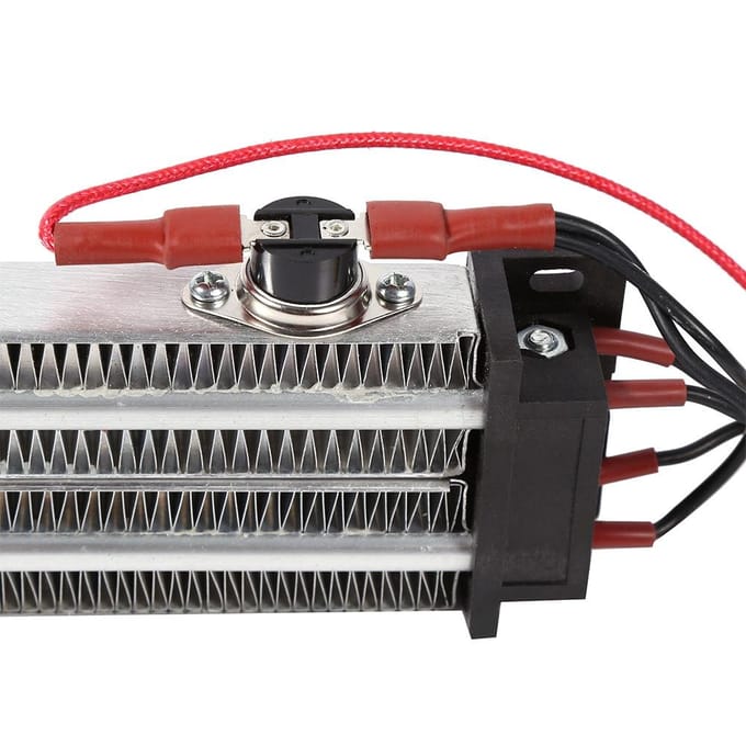 AC 220V 500W High Power Electric Ceramic Thermostatic Semiconductor PTC Heating Element Heater black