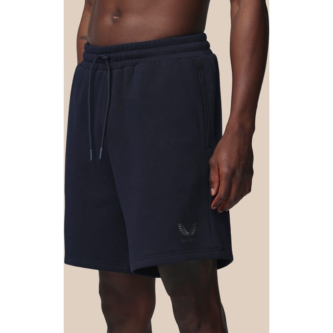 Heren Adapt Katoen Fleece Short - Marineblauw