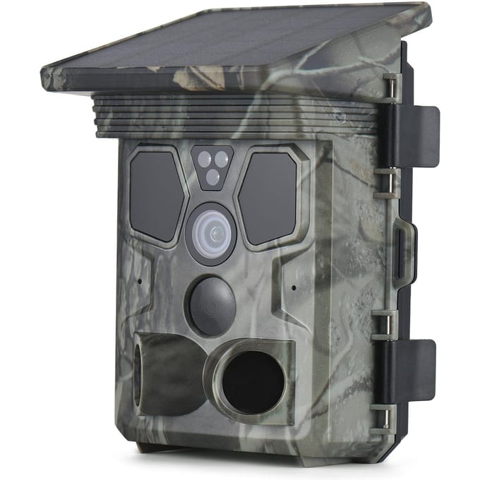 4K 50MP Zonne-Trailcamera 120 graden Detectiehoek Wildcamera Nachtzicht IP65 Waterdicht Jachtcamera voor camouflage